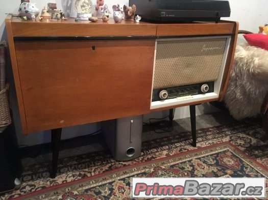 Radio s Gramofonem SUPRAPHON stylový retro kus