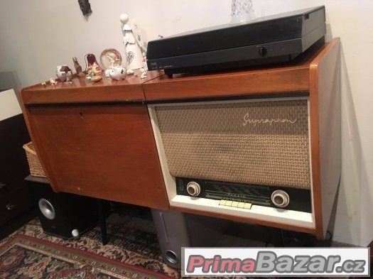 Radio s Gramofonem SUPRAPHON stylový retro kus