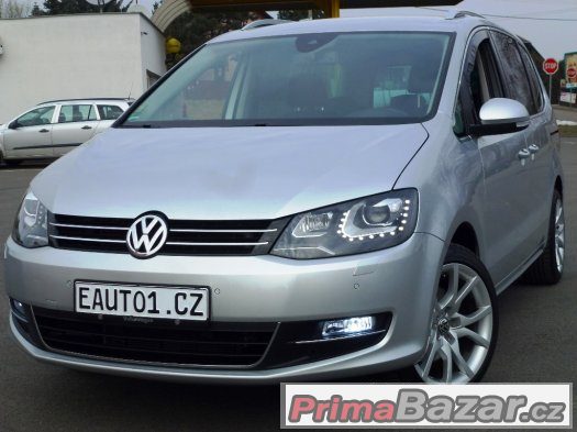 VW SHARAN 2012 TDI 125kW Tažné Bixenon Kůže 11Bag XDS ALU18