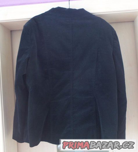 Dámské pružné černé sametové sako, vel. 46