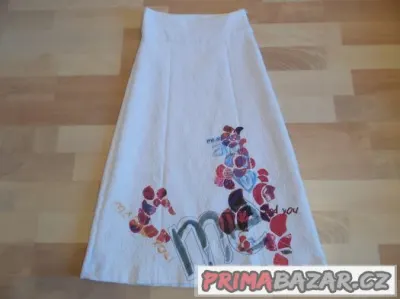 Dlouhá bílá sukně Desigual vel. S/M