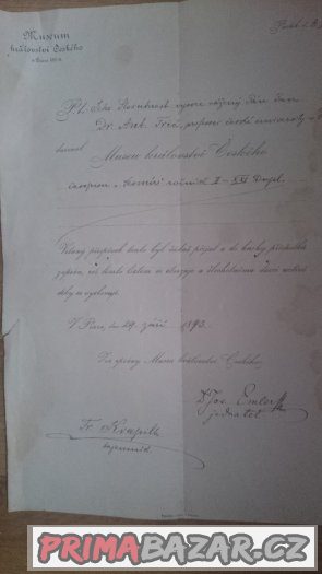 Staré listiny s podpisy z let 1889