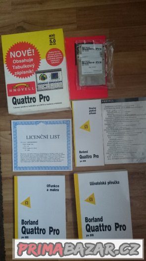 Prodám retro software Quattro Pro, verze 5.0