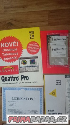 Prodám retro software Quattro Pro, verze 5.0