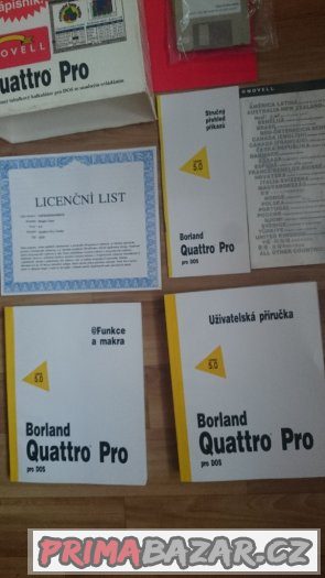 Prodám retro software Quattro Pro, verze 5.0