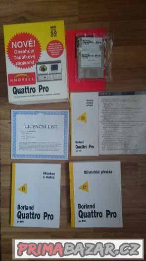 Prodám retro software Quattro Pro, verze 5.0