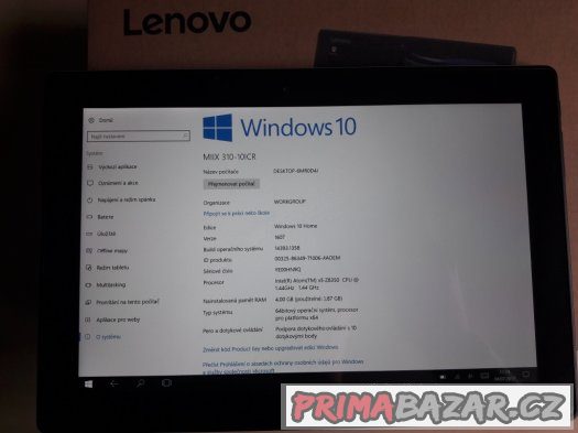 Lenovo Miix 310-10ICR Silver 64GB + dock s klávesnicí