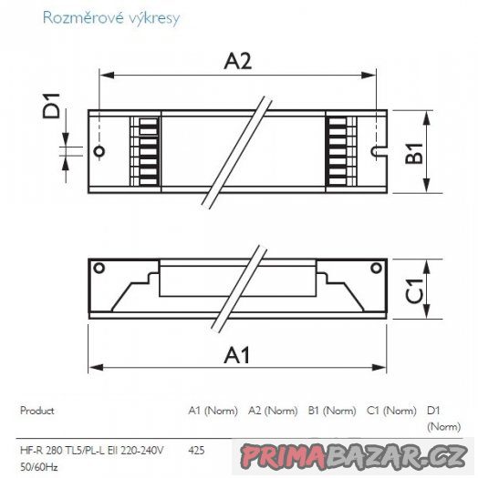 Elektronický předřadník Philips HF-R 280 TL5/PL-L EII Elektronický předřadník Philips HF-R 280 TL5/PL-L EII