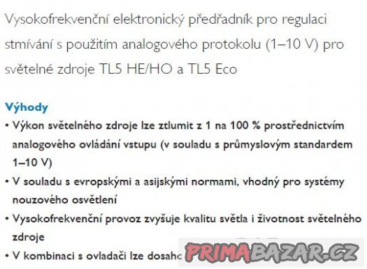 Elektronický předřadník Philips HF-R 280 TL5/PL-L EII Elektronický předřadník Philips HF-R 280 TL5/PL-L EII