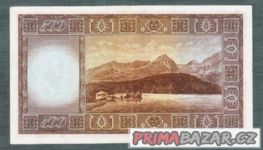 Staré bankovky 500 kčs 1945 NEPERFOROVANA VZÁCNÁ Staré bankovky 500 kčs 1945 NEPERFOROVANA VZÁCNÁ