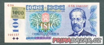 Staré bankovky - 1000 kčs 1985 Smetana, KOLEK, pěkný stav