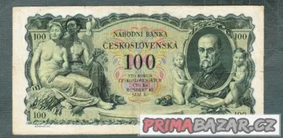 Staré bankovky - 100 korun 1931 neperforovana