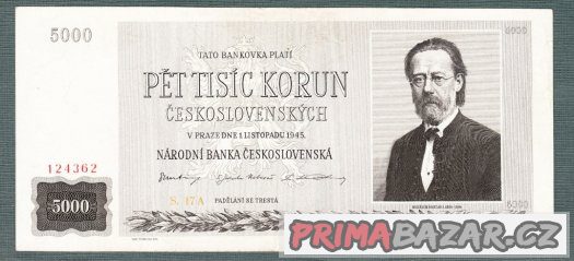 stare-bankovky-5000-kcs-1945-smetana-neperforovana-pekna