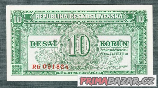 stare-bankovky-10-kcs-1950-pekny-stav