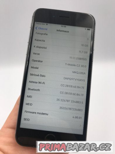 iPhone 6s 16GB Space Grey - nová baterie