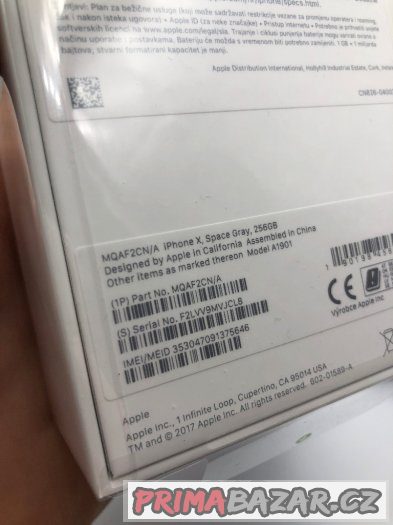 iPhone X 256GB černý - nový - Vodafone 2r záruky