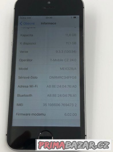 iPhone 5s 16GB vesmírně šedý - TOP STAV