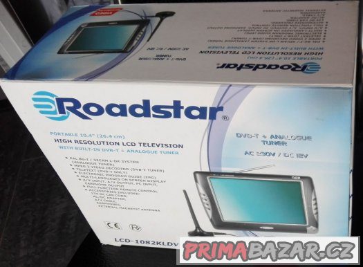 Roadstar LCD-1082KLDVB (přenosná DVB-T i do auta)