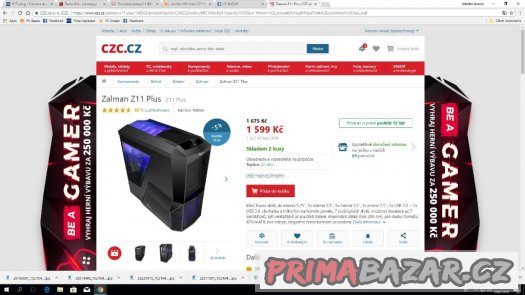 Zalman Z11 Plus, pěkná kvalitní PC bedna (PC 1600kč)
