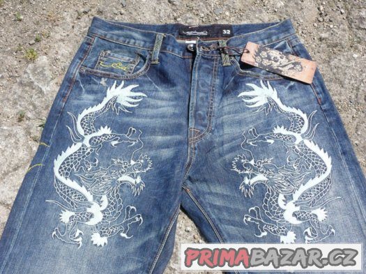 Pánské rifle ED HARDY Grindhouse Rhinestone - vel. 32/34