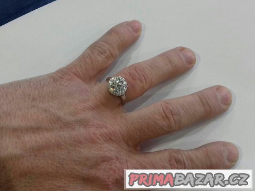 Nový stříbrný prsten s originálními krystaly Swarovski