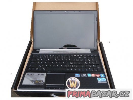 MSI FX610 HERNÍ NOTEBOOK ROK 2011 PC12000.- HD 320GB RAM 4GB