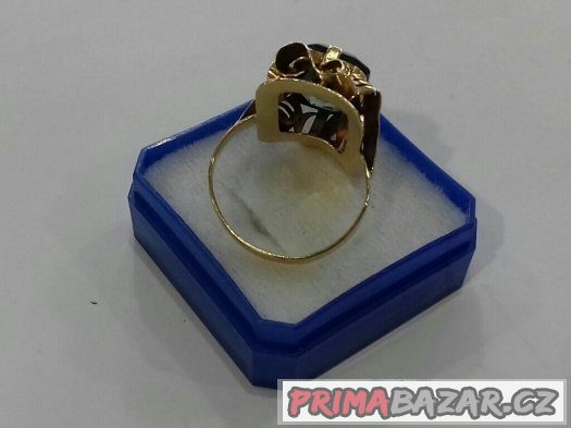 Luxusní starožitný zlatý prsten