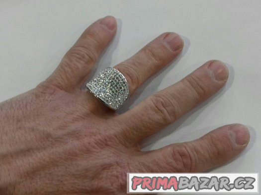 Nový stříbrný prsten s originálními krystaly Swarovski
