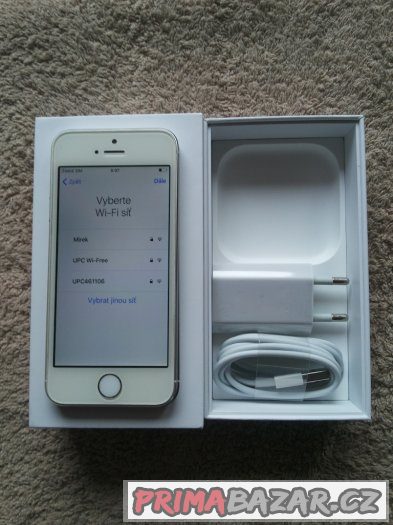 Apple iPhone 5S 16GB Silver, pěkný, záruka