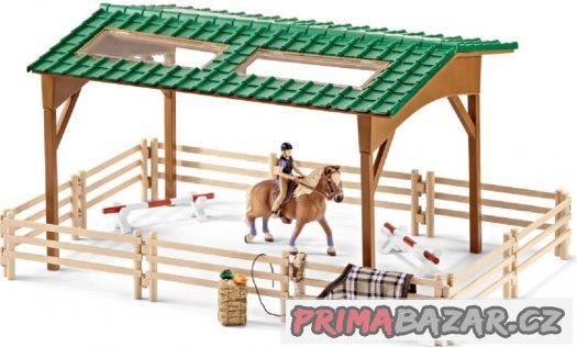 Schleich jezdecký areál s koněm a příslušenstvím