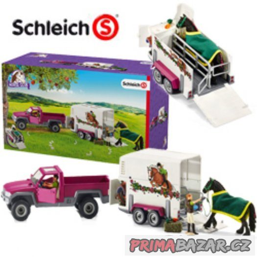 Schleich pick-up s přívěsem