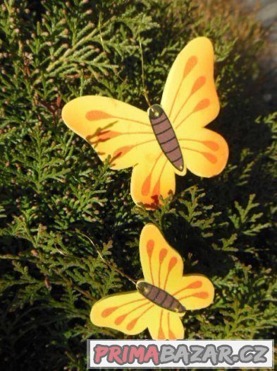 Dekorace - motýlci,květy,kukuřice,kolíčky - 1 ks-5,-Kč