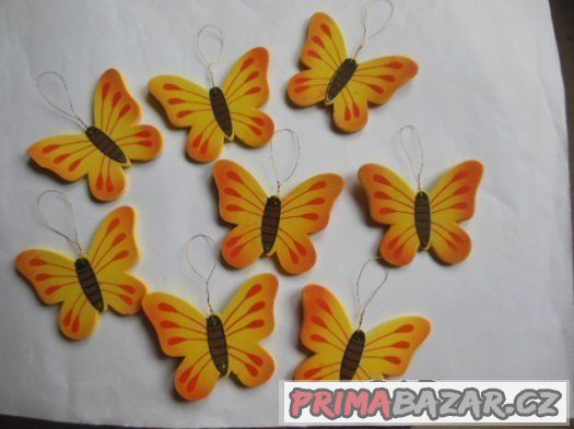 Dekorace - motýlci,květy,kukuřice,kolíčky - 1 ks-5,-Kč
