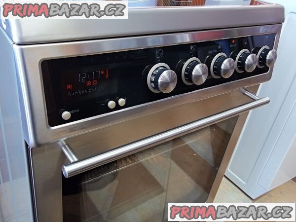 Sporák sklokeramický GORENJE šíře 50 cm nerez displej horkovzduch Sporák sklokeramický GORENJE šíře 50 cm nerez displej horkovzduch