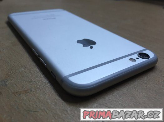 Apple iPhone 6 16GB silver, pěkný stav, 3 měsíce záruka