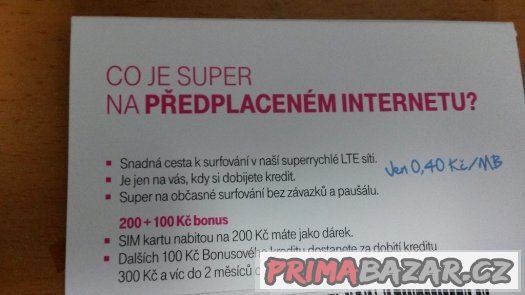 Sim karta internet T-Mobile 500Mb kredit