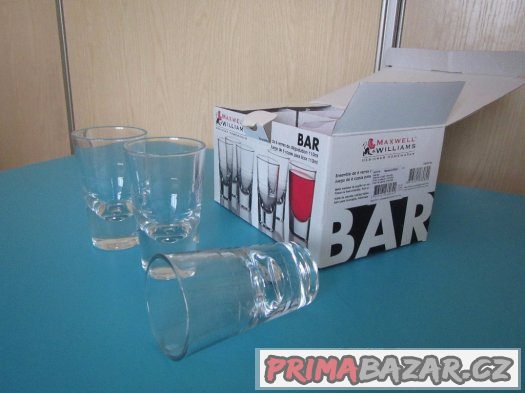 Sklenice Bar na likér 110ml +Skleničky panák 25ml