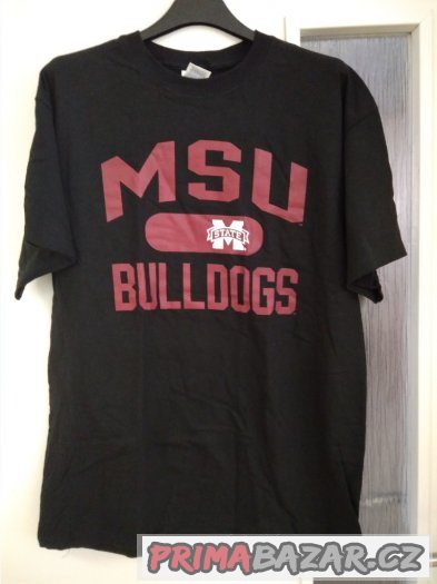 Černé triko MSU Bulldogs, velikost L
