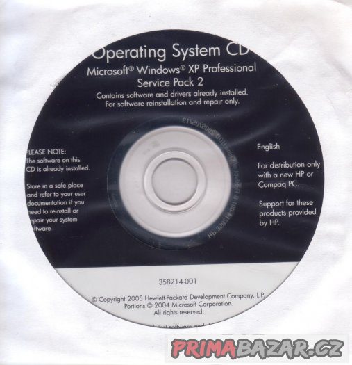 Originál HP Windows XP Professional Eng SP2