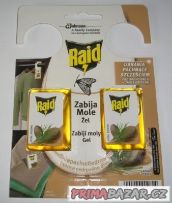 RAID háček proti molům s vůní cedru 2ks