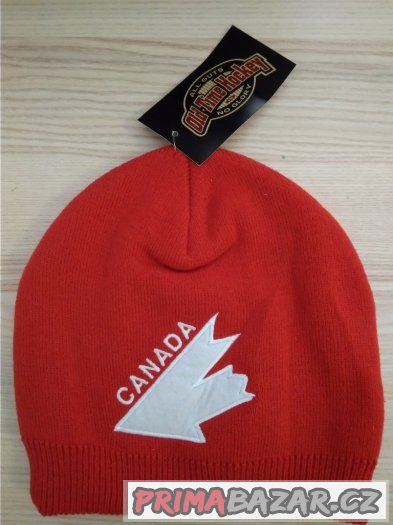 Červená čepice Canada Old Time Hockey