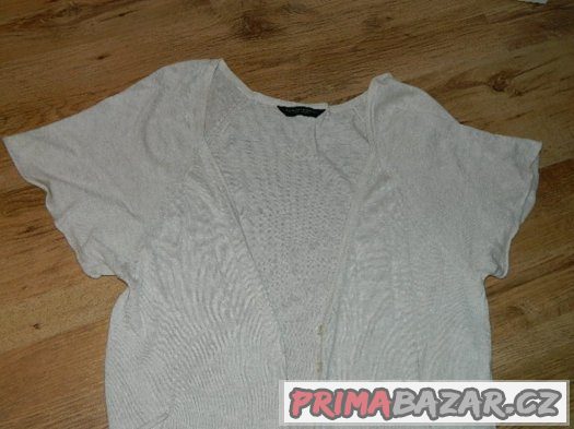 Kardigan - DOROTHY PERKINS - béžový, krátký rukáv Kardigan - DOROTHY PERKINS - béžový, krátký rukáv