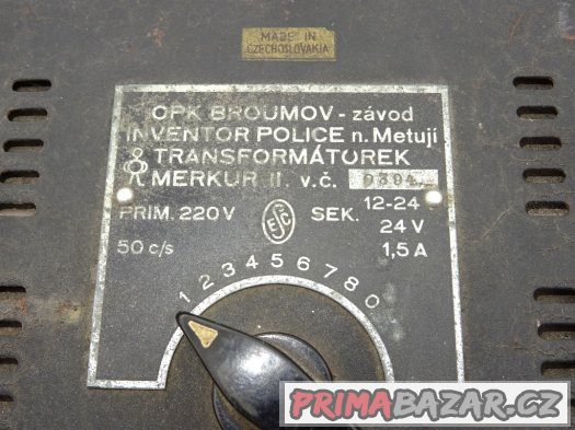 Transformátorek Merkur k vláčkům Transformátorek Merkur k vláčkům
