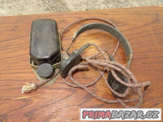 Starý vojenský morse klíč + sluchátka