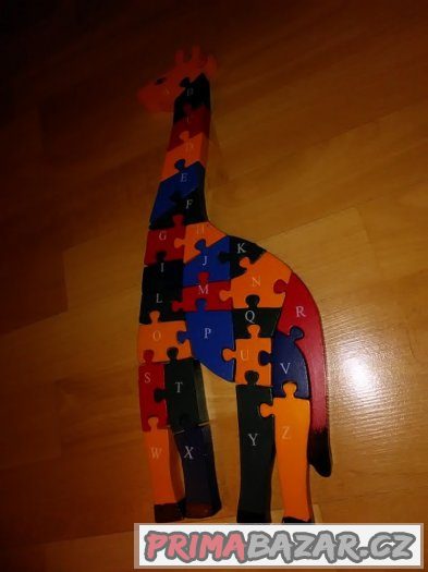 Dřevěné puzzle žirafa
