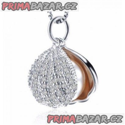 Stříbrný náhrdelník perla v mušli