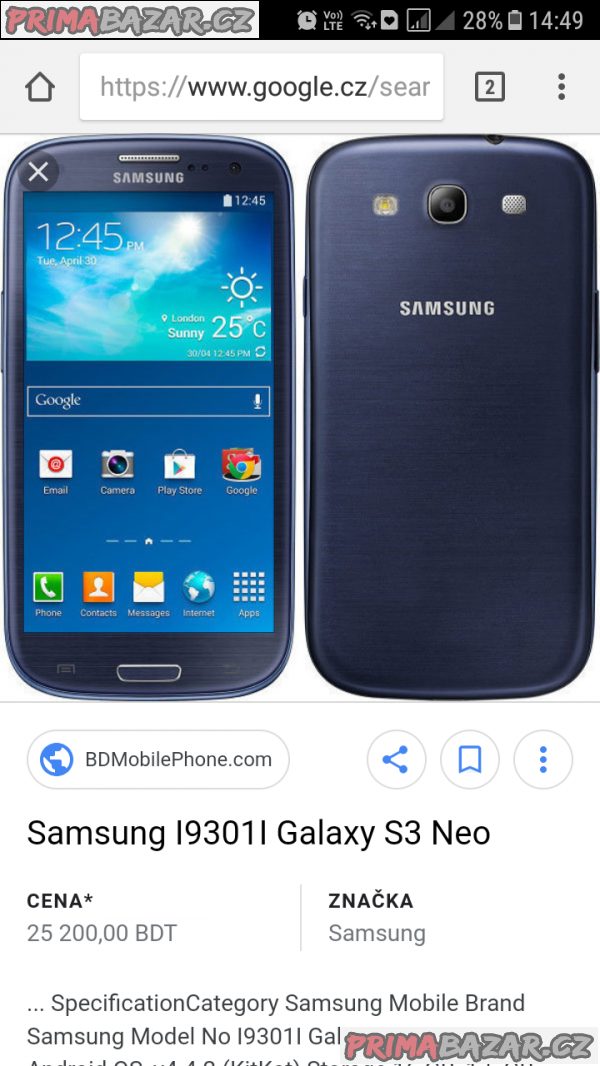 Samsung galaxy S3 neo