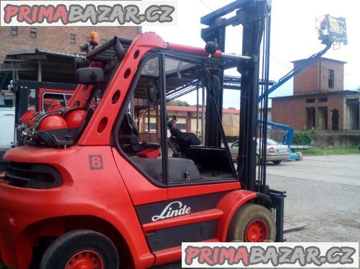 Linde H 60T-03, LPG, stavitelné vidlice s bočním posuvem