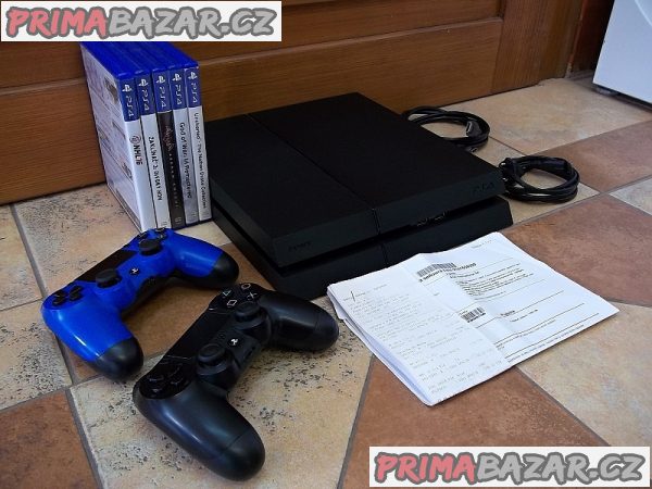Herní konzole SONY PlayStation 4 500GB + 2x joystick + 5x her (V ZÁRUCE)