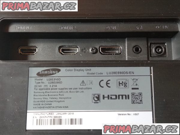 Monitor Samsung UE590 4K UHD 70cm